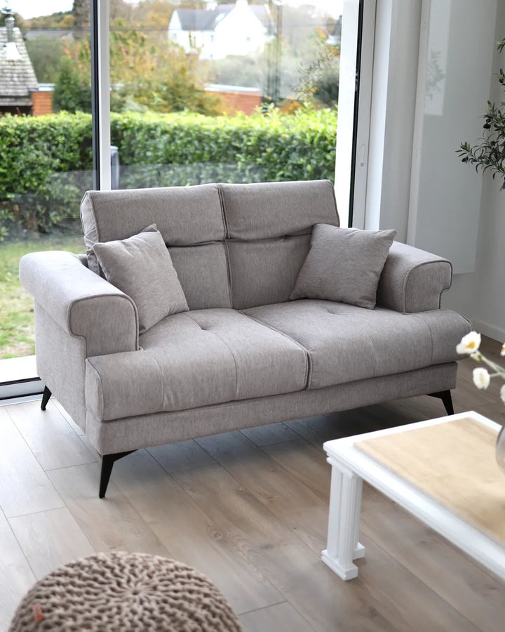 Sofa 2 Seater Fabric Taupe Jimeny