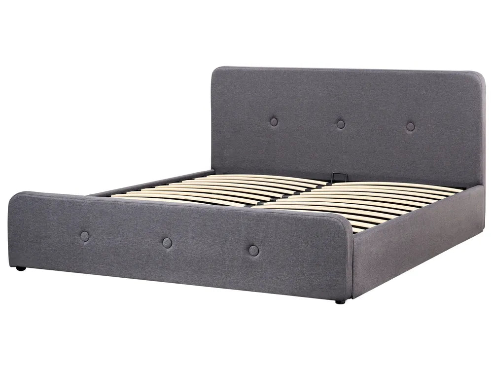Ottoman Bed Fabric 180 x 200 cm (EU Super King) Dark Grey Ambrey