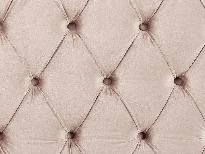 Bed Velvet 180 x 200 cm (EU Super King) Pastel Pink Avelle