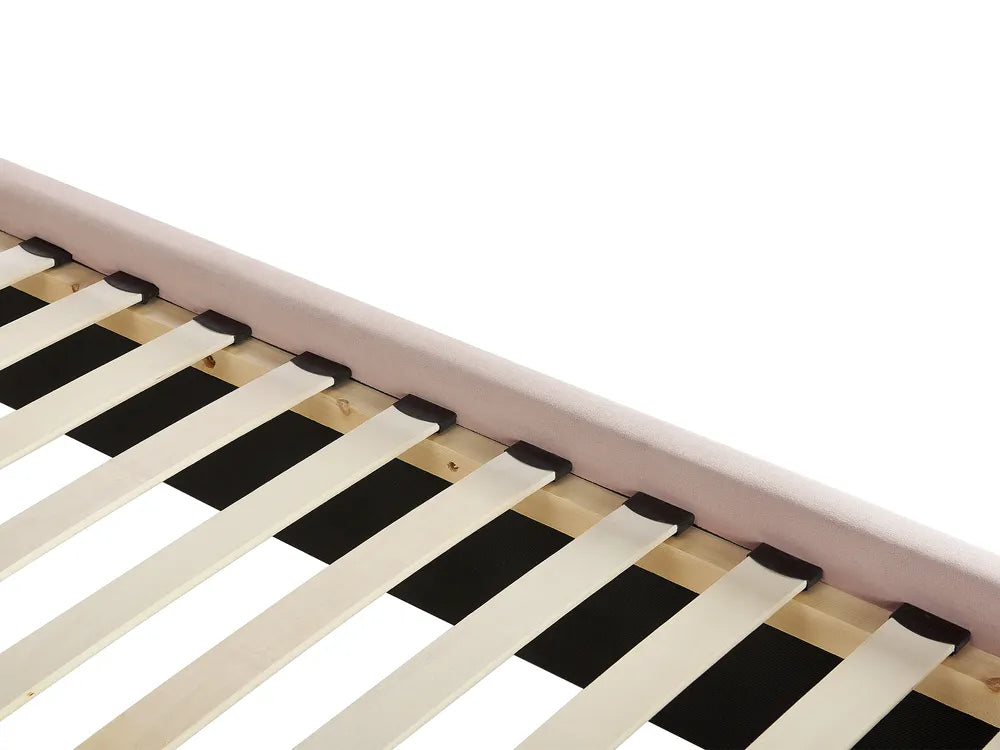 Bed Velvet 180 x 200 cm (EU Super King) Pastel Pink Avelle