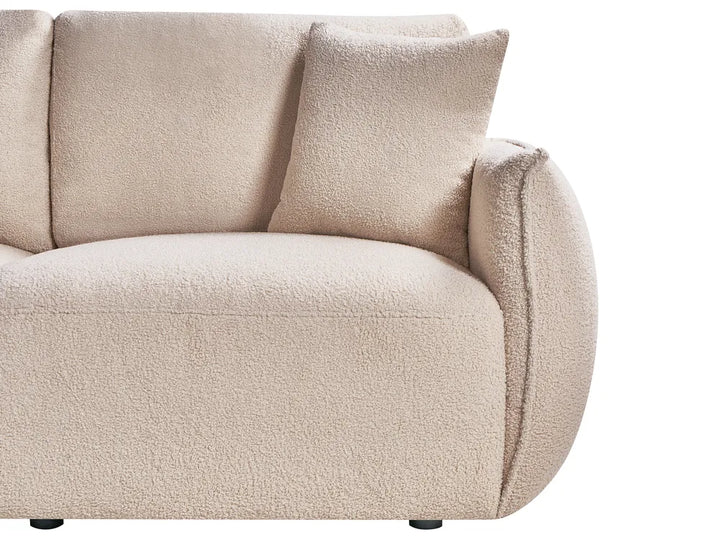 Modular Sofa 2 Seater Boucle Beige Leiani