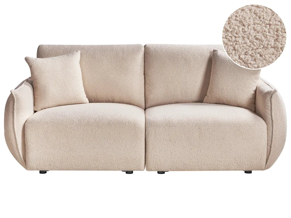 Modular Sofa 2 Seater Boucle Beige Leiani