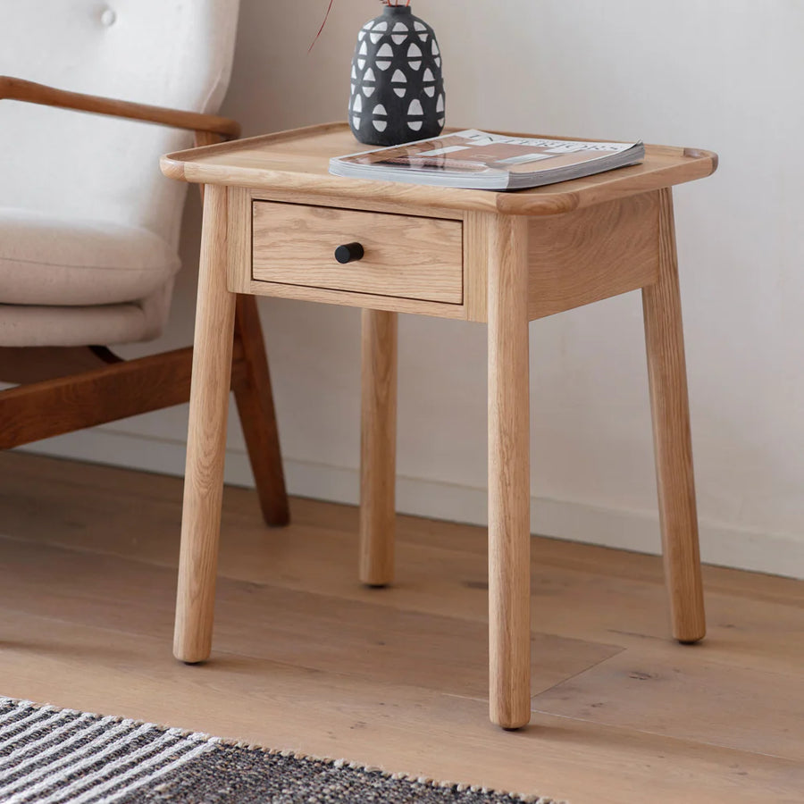 Kingham 1 Drawer Side Table Oak