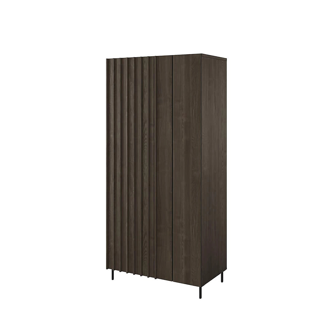 Piemonte Dark Oak Effect Double Wardrobe (H)196cm