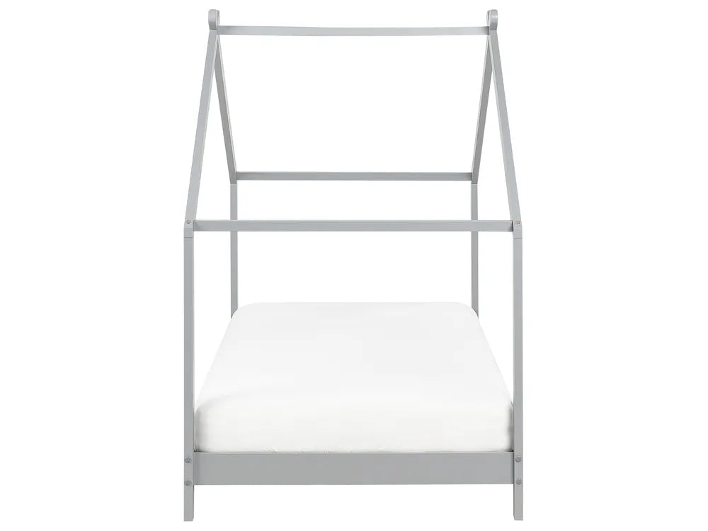 Kids Bed House Pine Wood 90 x 200 cm (EU Single) Grey Dart