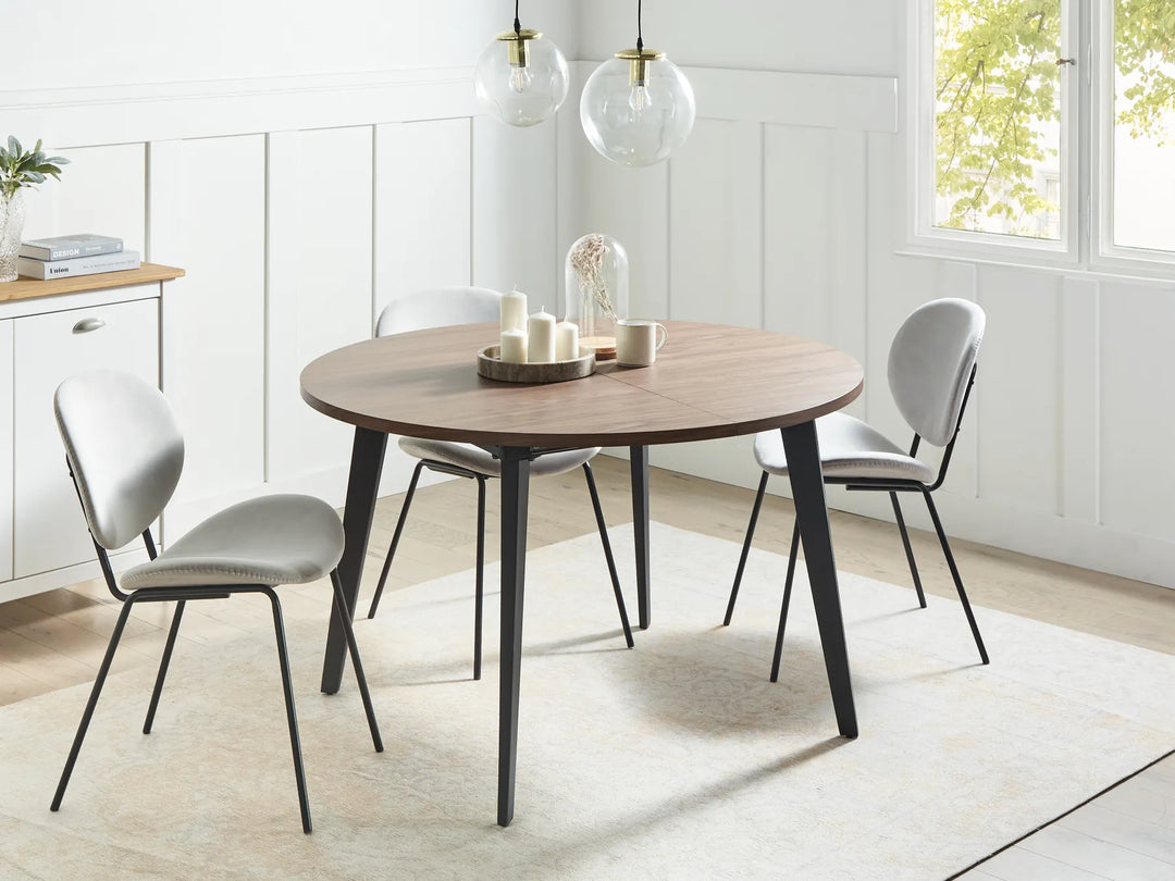 Extending Dining Table Dark Brown 120/150 cm 120 cm Alvie