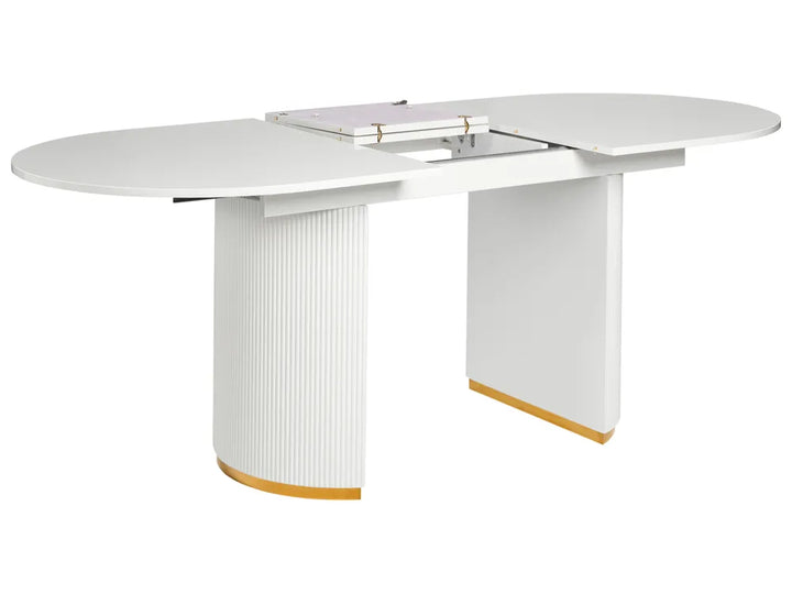 Extending Dining Table White 160/200 cm 90 cm Artemisia