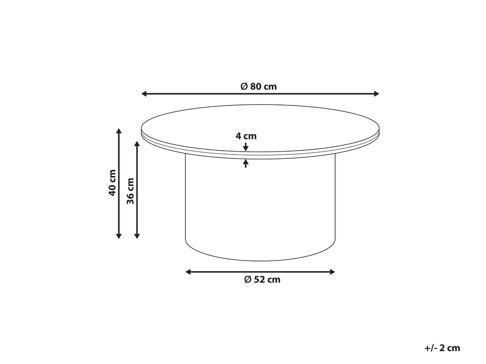 Coffee Table Ceramic Black Bralan