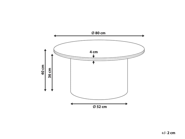 Coffee Table Ceramic Black Bralan