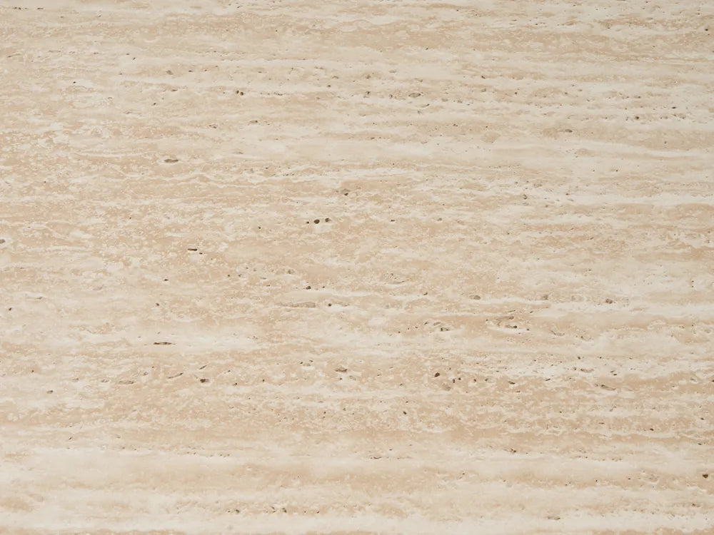 Extending Dining Table Travertine Effect 120/160 cm 120 cm Ardeth
