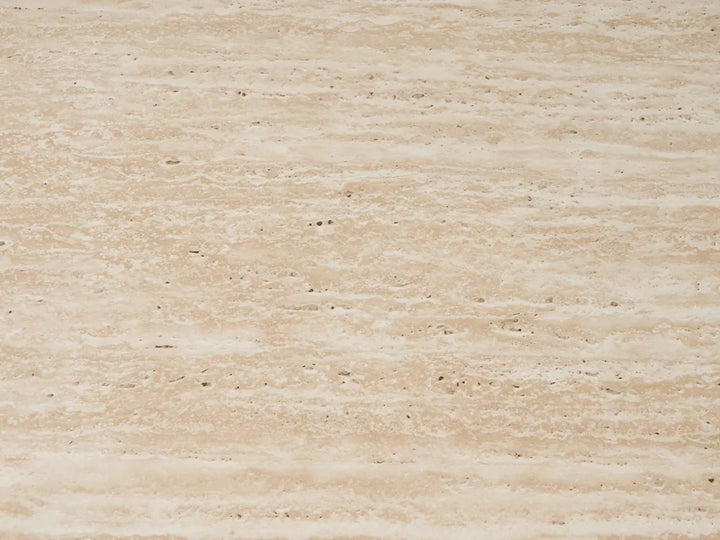 Extending Dining Table Travertine Effect 120/160 cm 120 cm Ardeth
