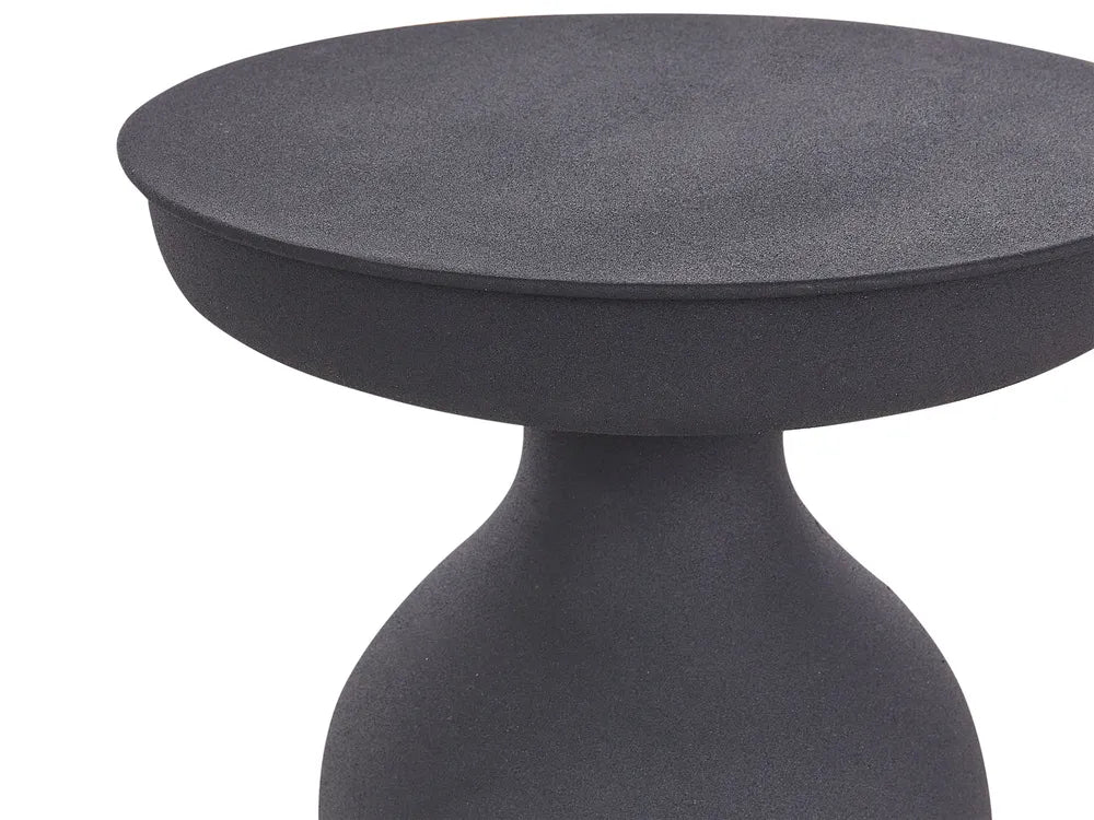Set of 2 Side Tables Metal Black Lazarus