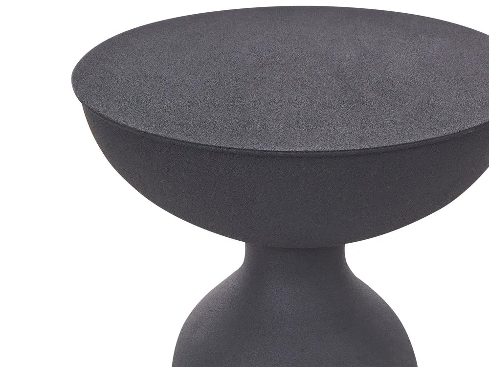 Set of 2 Side Tables Metal Black Lazarus