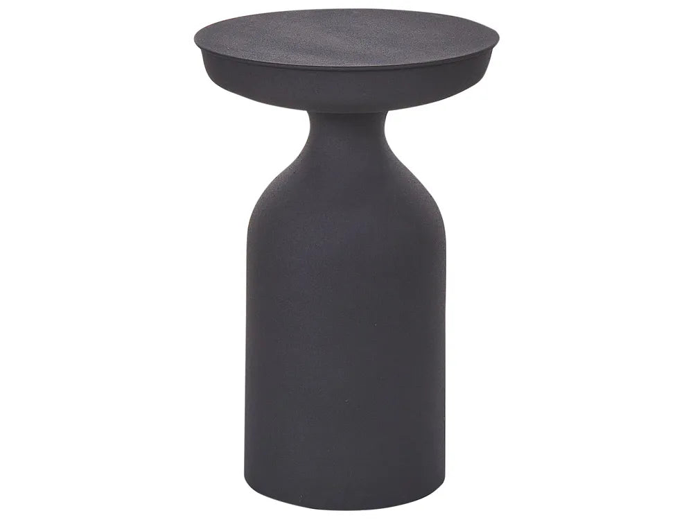 Set of 2 Side Tables Metal Black Lazarus