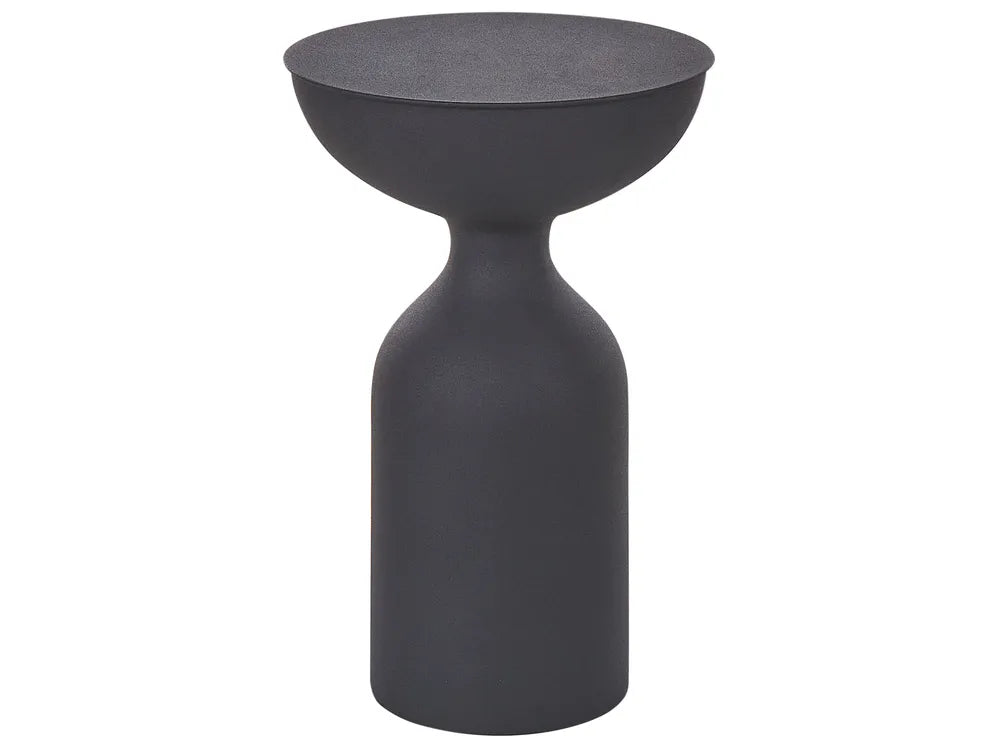 Set of 2 Side Tables Metal Black Lazarus