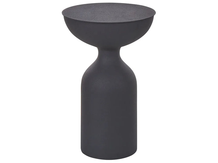 Set of 2 Side Tables Metal Black Lazarus