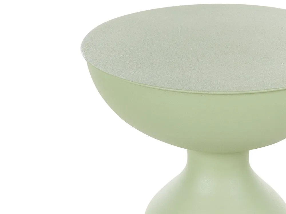 Set of 2 Side Tables Metal Light Green Lazarus