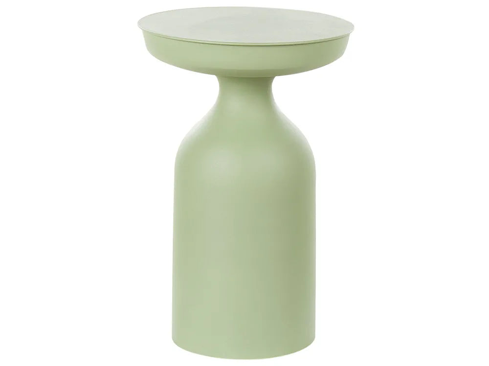 Set of 2 Side Tables Metal Light Green Lazarus
