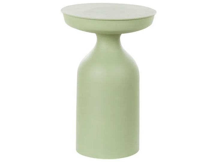 Set of 2 Side Tables Metal Light Green Lazarus