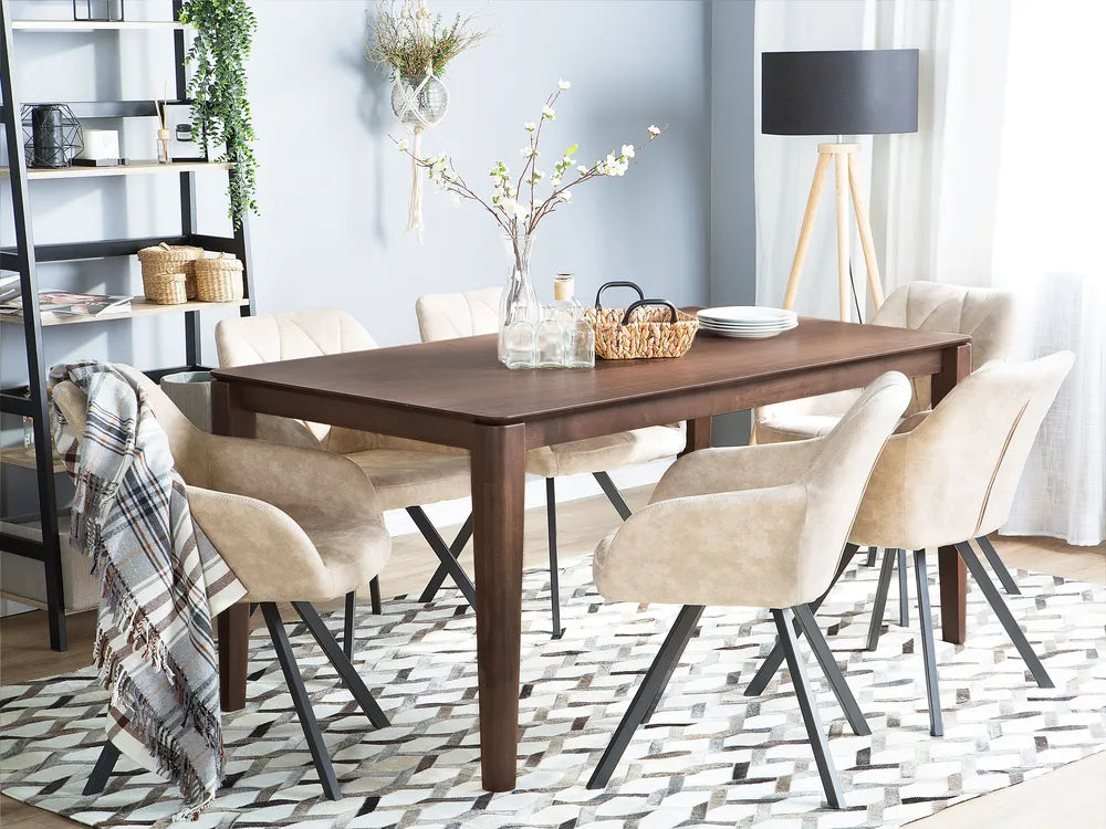 Dining Table Dark Walnut 160 cm 90 cm Folmar