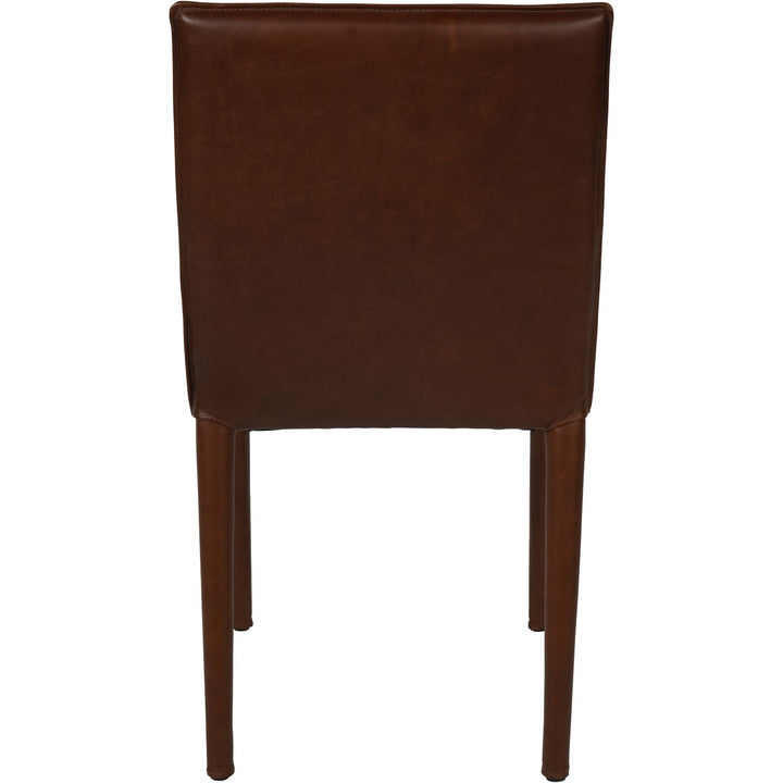 Libra Barnes Brown Leather Dining Chair