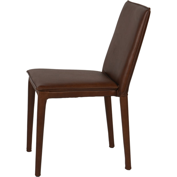 Libra Barnes Brown Leather Dining Chair