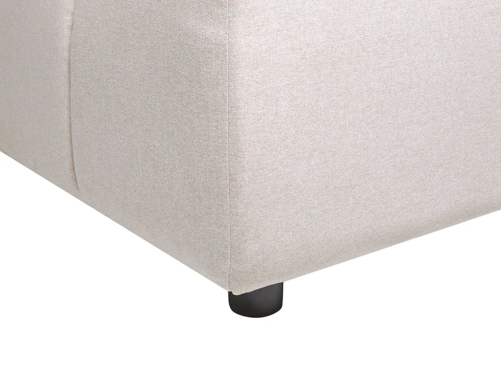 Corner Sofa 4 Seater Fabric Beige Right Hand Aine