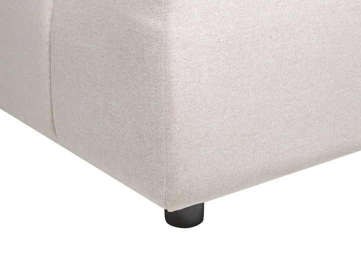 Corner Sofa 4 Seater Fabric Beige Right Hand Aine
