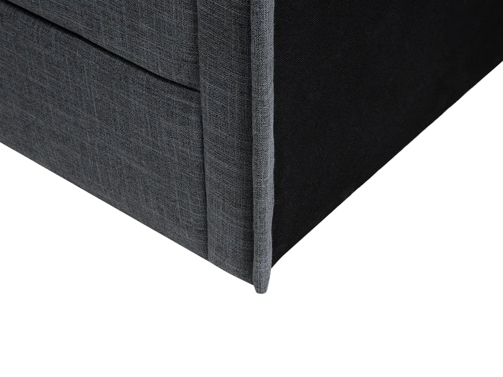 Bed Fabric 160 x 200 cm (EU King Size) Dark Grey Haden