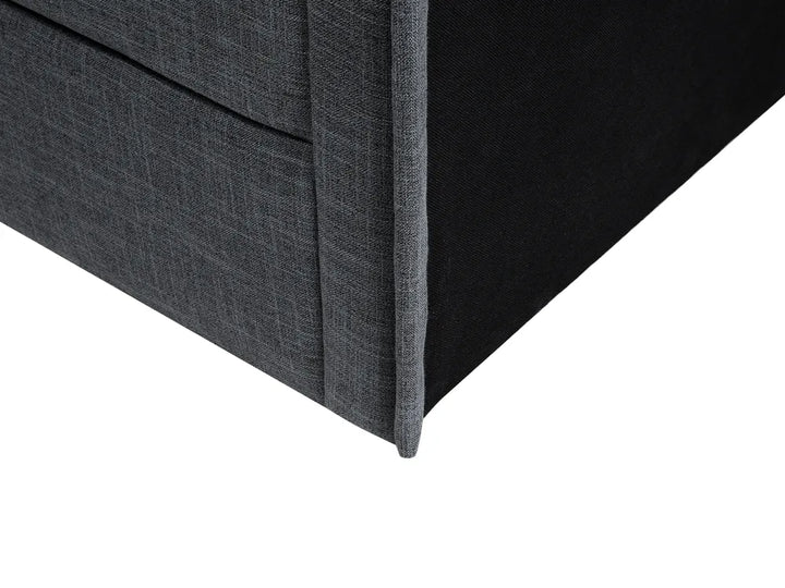 Bed Fabric 160 x 200 cm (EU King Size) Dark Grey Haden