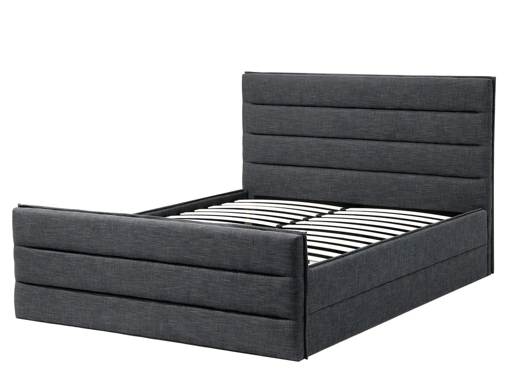 Bed Fabric 160 x 200 cm (EU King Size) Dark Grey Haden