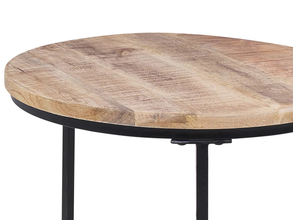 Set of 2 Coffee Tables Brown Cleckley