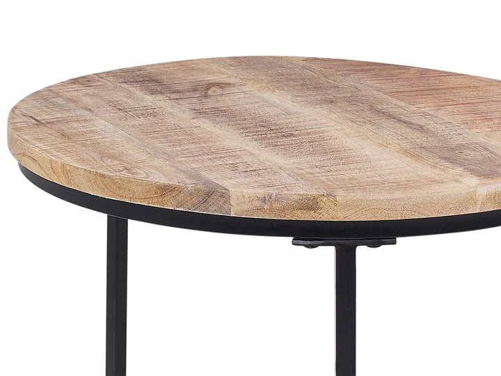 Set of 2 Coffee Tables Brown Cleckley