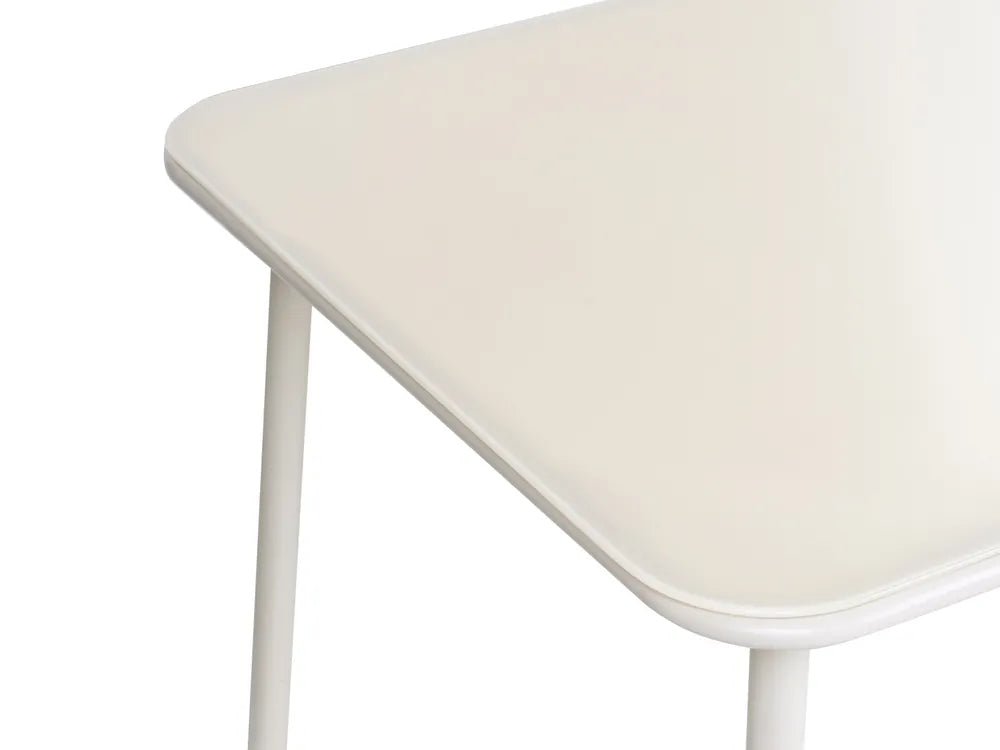 Garden Dining Table 160 cm 90 cm Metal Light Beige Braysham