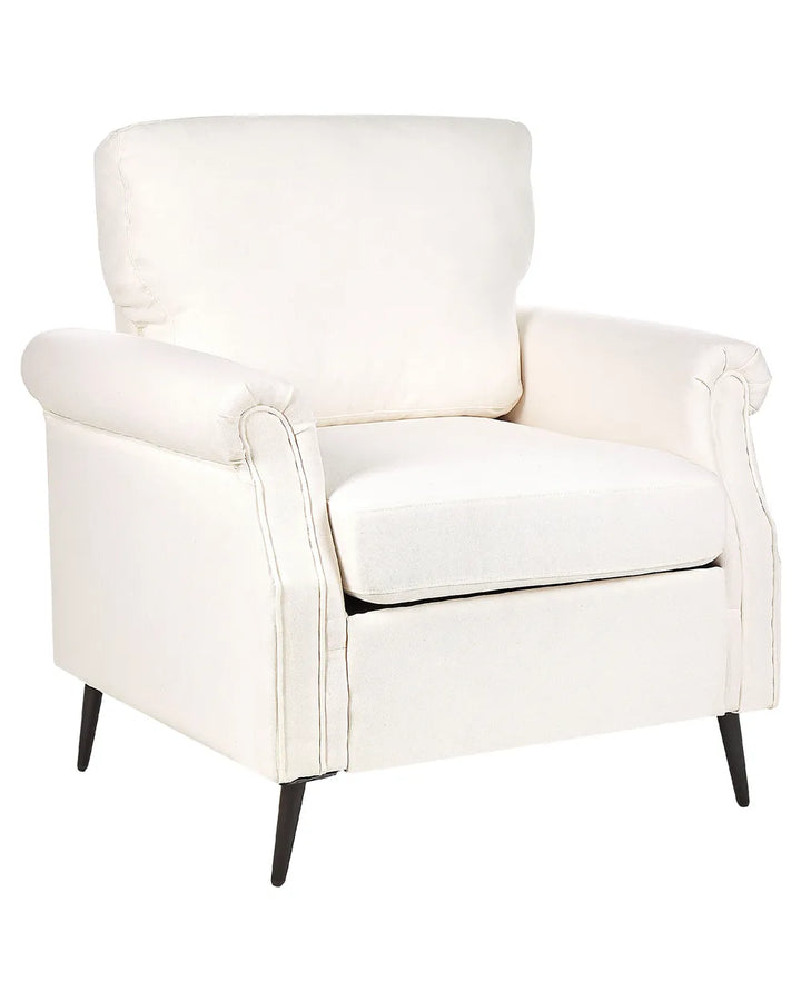 White armchair on a white background