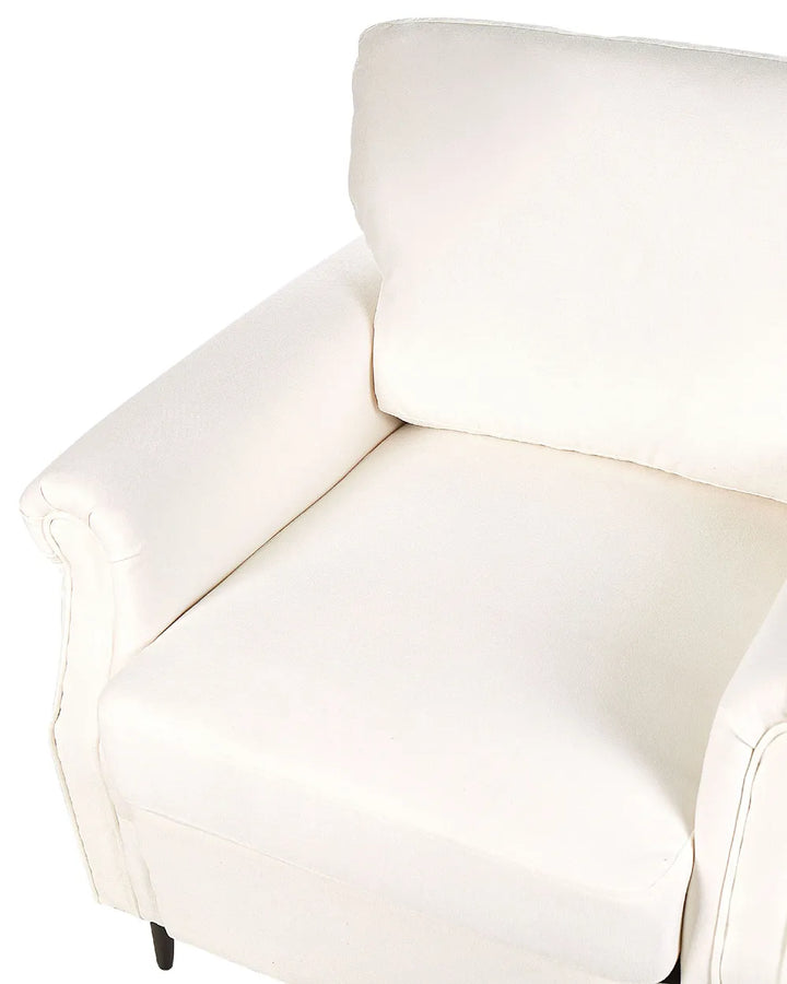 Armchair Fabric White Almyra