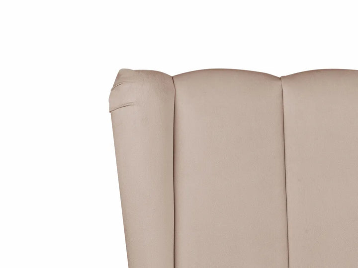 Bed Velvet 140 x 200 cm (EU Double) Taupe Henley
