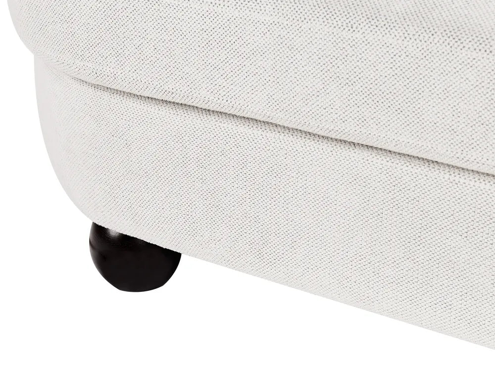 Sofa 3 Seater Fabric Off-White with Cushion Gabrielo