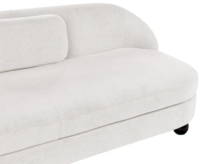 Sofa 3 Seater Fabric Off-White with Cushion Gabrielo