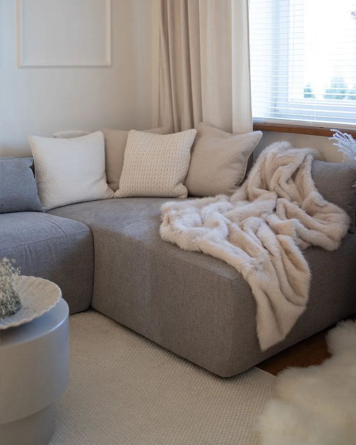 Corner Sofa 3 Seater Fabric Taupe Left Hand Sickels