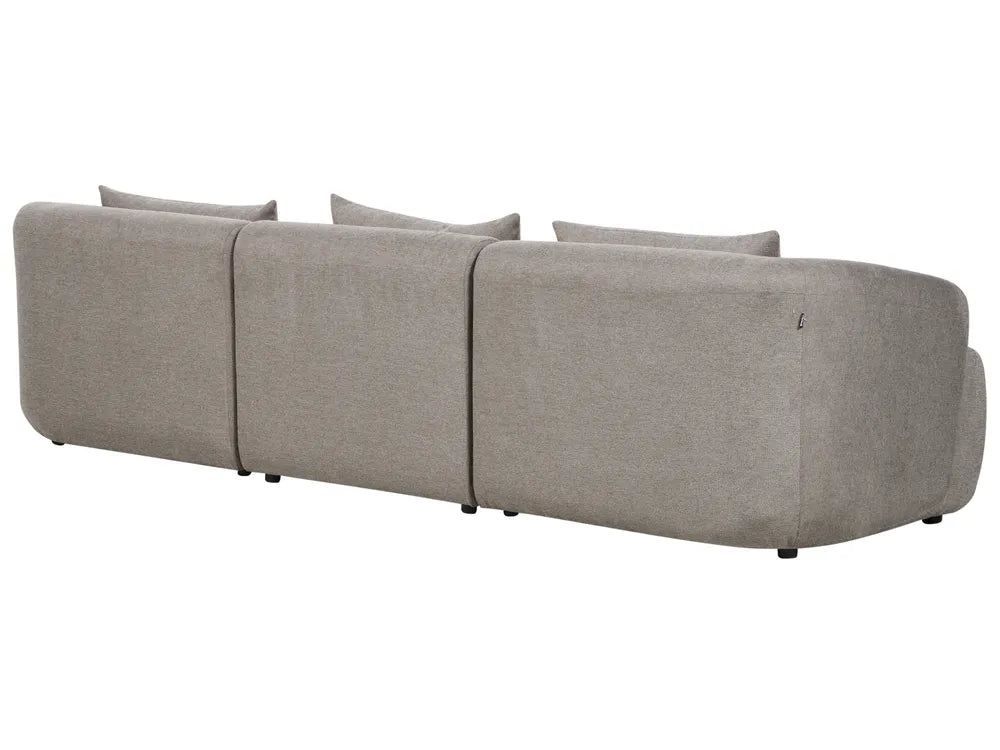 Corner Sofa 3 Seater Fabric Taupe Left Hand Sickels