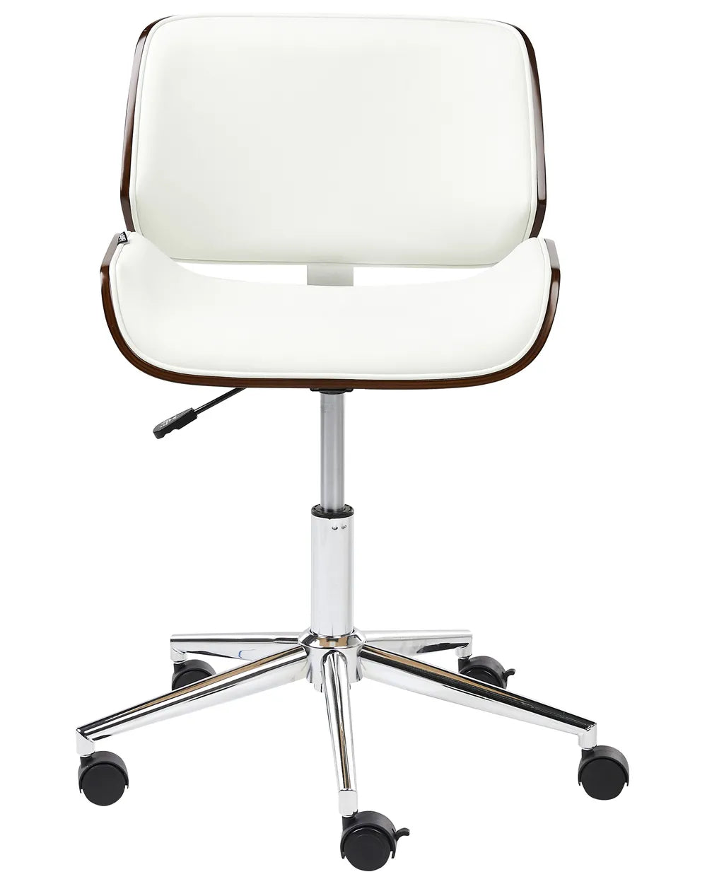 Desk Chair Faux Leather White Modern Zareon