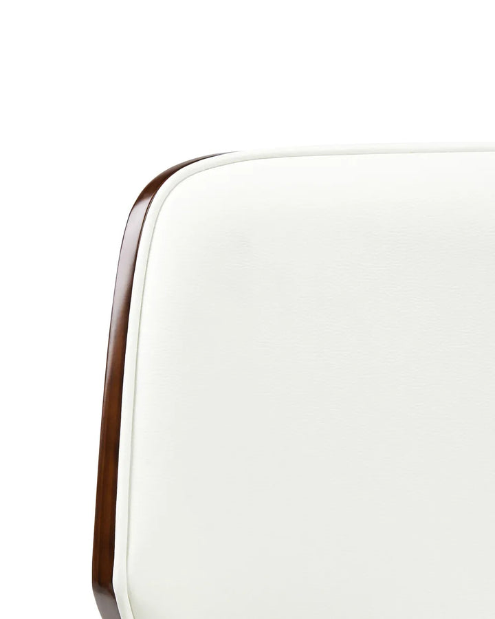 Desk Chair Faux Leather White Modern Zareon
