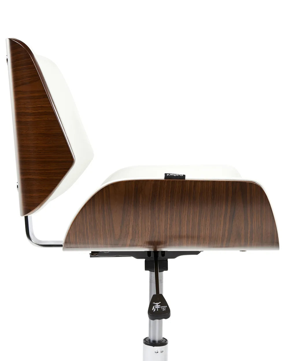 Desk Chair Faux Leather White Modern Zareon