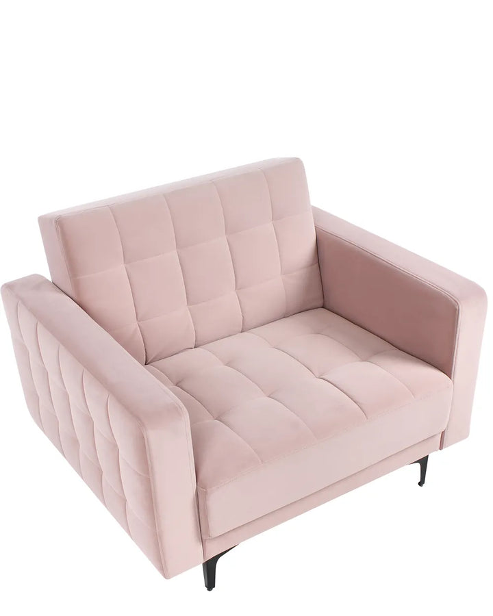 Armchair Velvet Pastel Pink Arhiana