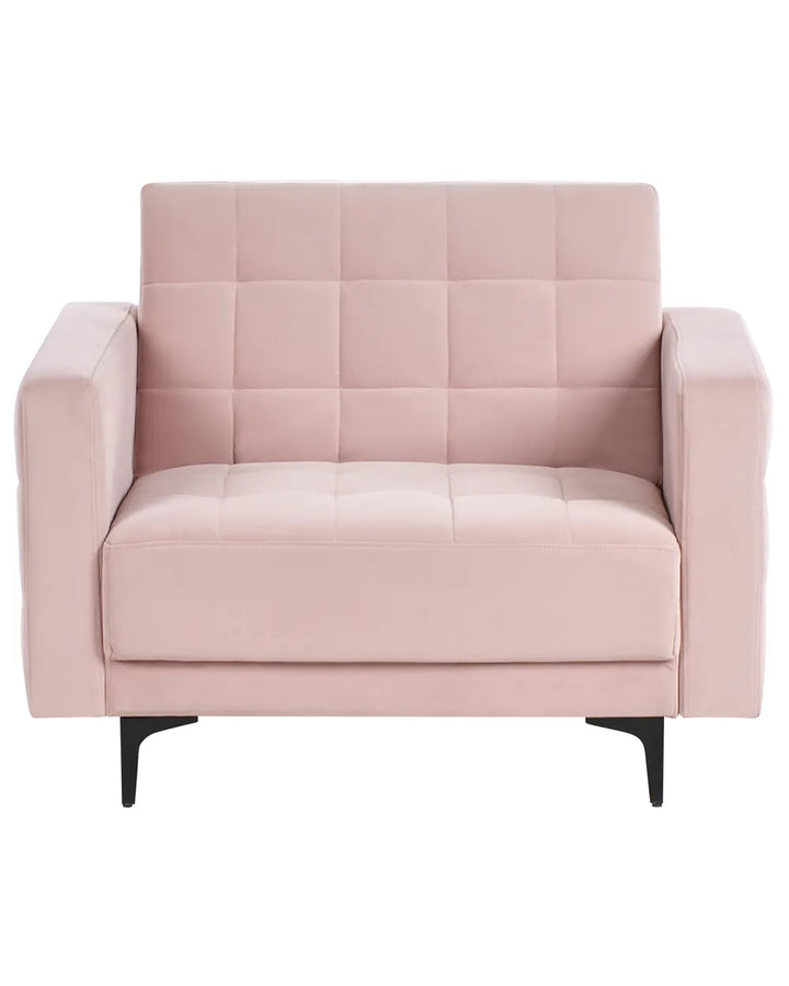 Armchair Velvet Pastel Pink Arhiana
