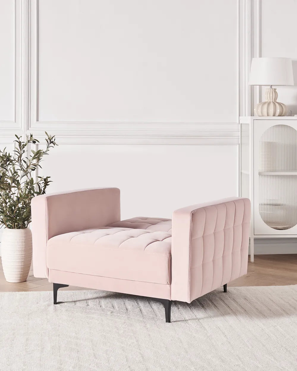 Armchair Velvet Pastel Pink Arhiana