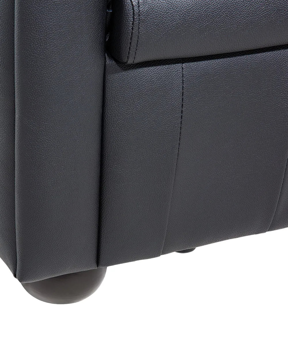 Armchair Leather Black Loriece
