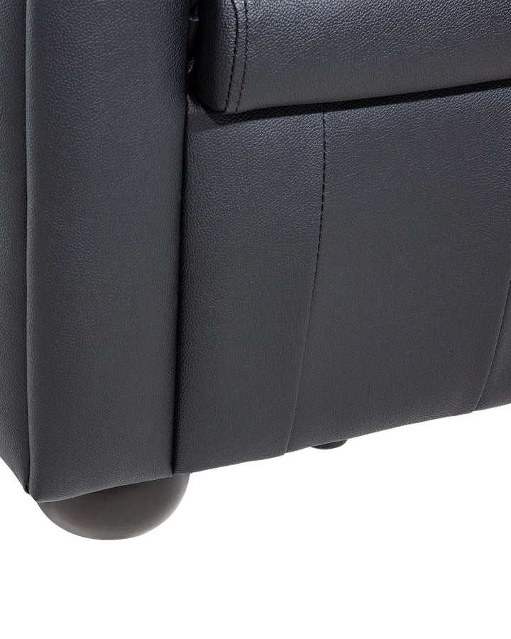 Armchair Leather Black Loriece