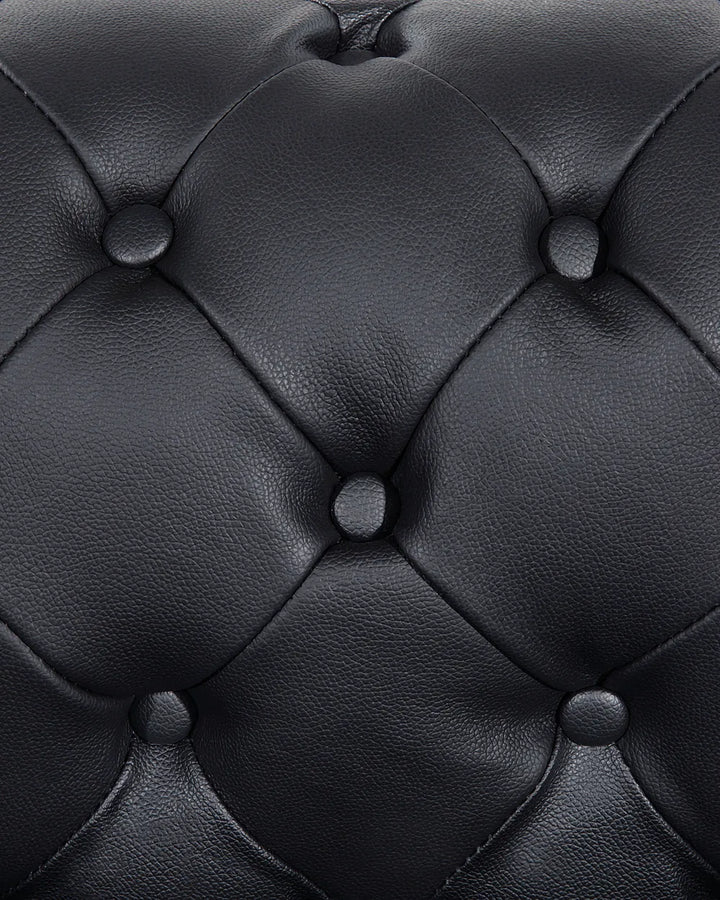 Armchair Leather Black Loriece